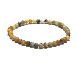 Achát Szalony elastyczny bransoletka naturalny kamień, kulka 4 mm / 19 cm, stabilność, energia, pewność siebie