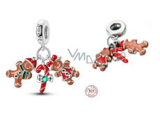 Wisiork Sterling Silver 925 Boże Narodzenie 3w1, Zawieszka do bransoletki Boże Narodzenie