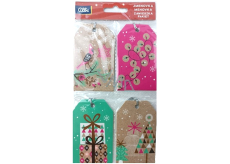 Albi Jmenovka na dárek Różowo - turkusowy kraft 12 kusů