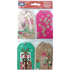 Albi Jmenovka na dárek Różowo - turkusowy kraft 12 kusů