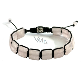 Růženin náramek pletený přírodní kámen, rozměr 10 x 10 x 5 mm / 18,5 cm, posuvné zapínání, kámen lásky Růženin náramek pletený přírodní kámen, rozměr 10 x 10 x 5 mm / 18,5 cm, posuvné zapínání, kámen lásky