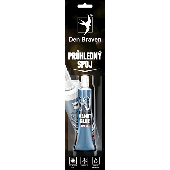 Den Braven Mamut Glue Crystal uniwersalne klej montazowy, przezroczysty, 25 ml