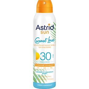 Astrid Sun OF 30 Coconut Love niewidoczny suchy spray do opalania, 150 ml