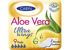 Carin Ultra Wings Aloe Vera wkładki z skrzydełkami, 9 sztuk