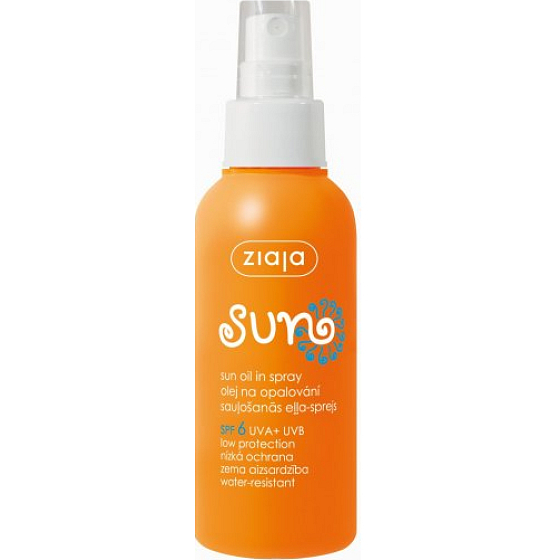 Ziaja Sun SPF 6 olej na opalování sprej nízká ochrana 125 ml