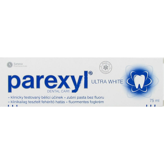 Parexyl Ultra White bez fluoru zubní pasta s bělicím účinkem 75 ml