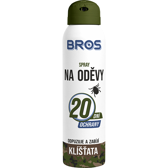 Bros Repelent przeciw kleszczom na ubrania odpycha i zabija spray 90 ml