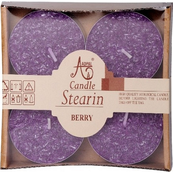 Adpal Stearin Maxi Berry - Borůvky vonné čajové svíčky 4 kusy
