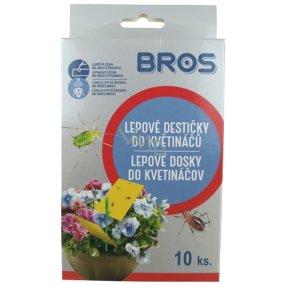 Bros Lepowe pułapki do doniczek, łapiące i chwytające szkodniki na roślinach 10 sztuk + 5 użytków Bros Lepowe pułapki do doniczek, łapiące i chwytające szkodniki na roślinach 10 sztuk + 5 użytków