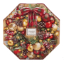 Yankee Candle Adventní kalendář Věnec čajová svíčka 24 kusů + svícen skleněný 1 kus, dárková sada 2019