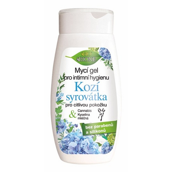 Bione Cosmetics Kozia serwatka żel do mycia intymnego żel pod prysznic dla wrażliwej skóry 260 ml