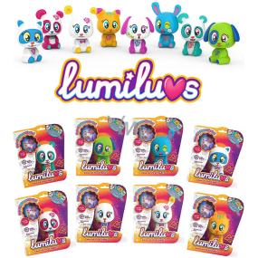 Alltoys Zvířátko Lumiluvs svítí a brblá po fouknutí na bříško a pusince různé druhy 42 x 20 x 17 cm