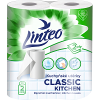 Linteo Classic 2-warstwowe ręczniki papierowe do kuchni, 2× 9,3 m, 2 rolki