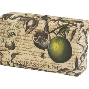English Soap Lemongrass & Lime - Trawa cytrynowa i limonka naturalne perfumowane mydło toaletowe z masłem shea 240 g
