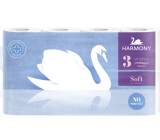 Harmony Soft biały nieperfumowany papier toaletowy 132 rolek 3 warstwowy 8 sztuk