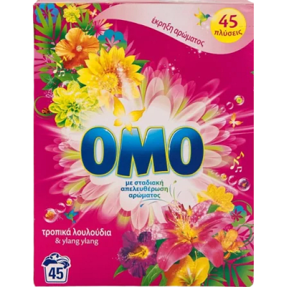Omo Tropical Lily & Ylang Ylang univerzální prášek na praní 45 dávek 2,745 kg