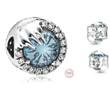 Charm Srebrna 925 Disney Kraina Lodu, Frozen Zimowy Kryształ, Brelok na Bransoletkę