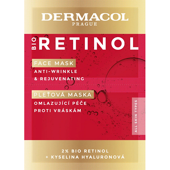 Dermacol Bio Retinol odmładzająca maska przeciwzmarszczkowa 2 x 8 ml