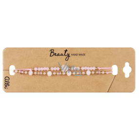 Albi Bransoletka serduszkowa różowa, regulowany rozmiar, zestaw 2 sztuk