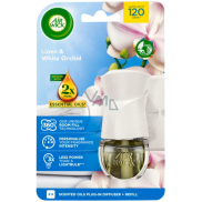 Air Wick Essential Oils Linen & White Orchid - Prádlo a orchidej elektrický osvěžovač vzduchu komplet 19 ml