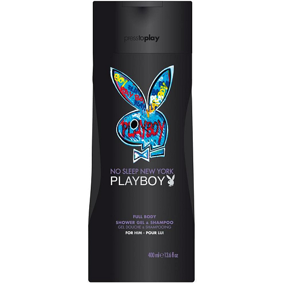 Playboy No Sleep New York 2v1 sprchový gel a šampon pro muže 400 ml