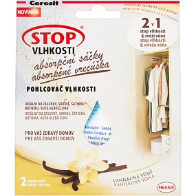 Ceresit Stop Wilgoci Worki pochłaniające zapach wanilii 2 x 50g Ceresit Stop Wilgoci Worki pochłaniające zapach wanilii 2 x 50g