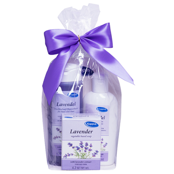 Kappus Levandule 2v1 sprchový tělový šampon 250 ml + tělové mléko 250 ml + tuhé mýdlo 125 g, kosmetická sada