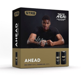 Str8 Ahead deodorant sprej pro muže 150 ml + sprchový gel 250 ml, kosmetická sada Str8 Ahead deodorant sprej pro muže 150 ml + sprchový gel 250 ml, kosmetická sada