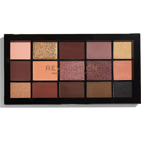 Makeup Revolution Re-Loaded paletka očních stínů Velvet Rose 15 x 1,1 g