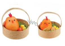 Kurczaczki w koszyczku 5 cm, 2 sztuki pomarańczowe