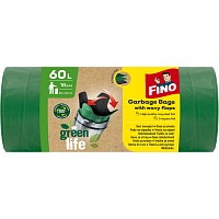 Fino Green Life worki na odpady z recyklowanego PE, 27 µ, 60 × 66 cm, 60 l, 18 sztuk