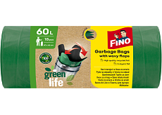Fino Green Life worki na odpady z recyklowanego PE, 27 µ, 60 × 66 cm, 60 l, 18 sztuk