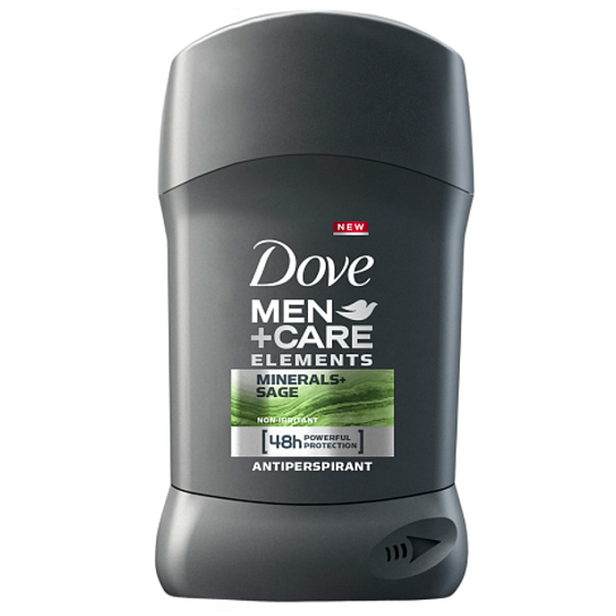 Dove Men + Care Elements Minerals & Sage tuhý antiperspirant deodorant s 48hodinovým účinkem 50 ml