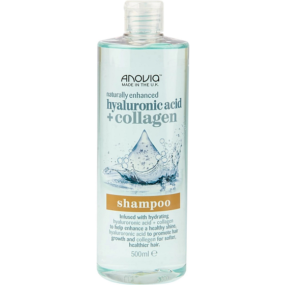 Anovia Hyaluronic Acid + Collagen šampon na vlasy s kyselinou hyaluronovou a kolagenem 500 ml