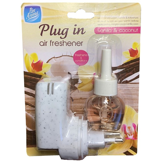 Pan Aroma Vanilla & Coconut elektrický osvěžovač vzduchu komplet 20 ml