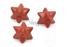 Jaspis czerwony merkaba hmatka z naturalnego kamienia 13 mm, kamień pełnej pieczy
