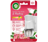 Air Wick Essential Oil Sparling Rosé & Raspberry - Růžový sekt a maliny, elektrický osvěžovač vzduchu strojek a náplň 19 ml