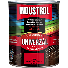 Industrol S2013 uniwersalny lak błyszczący na metal i drewno, 8191 ciemna czerwień rdzawa, 600 ml