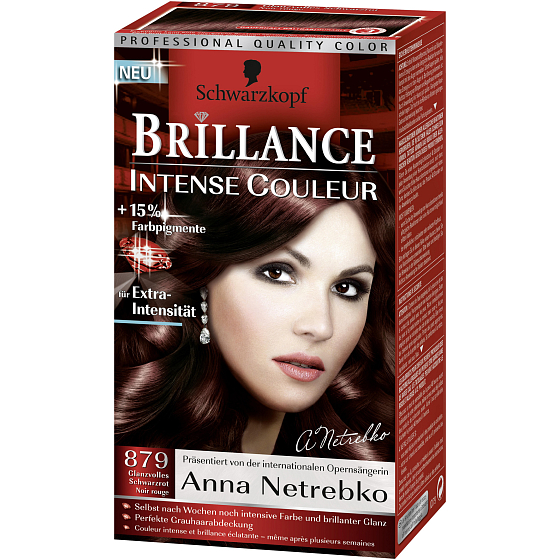 Schwarzkopf Brillance Color Creme barva na vlasy 879 černo červená 50 ml