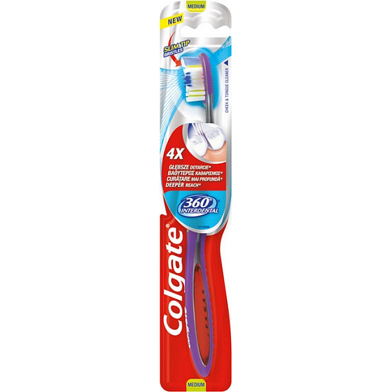 Colgate 360° Interdental Medium střední zubní kartáček 1 kus
