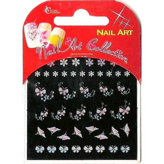 Absolute Cosmetics Nail Art samolepicí 3D nálepky na nehty GS17 1 aršík