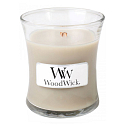 WoodWick Wood Smoke - Kouř z cedrového dřeva vonná svíčka s dřevěným knotem a víčkem malá 85 g