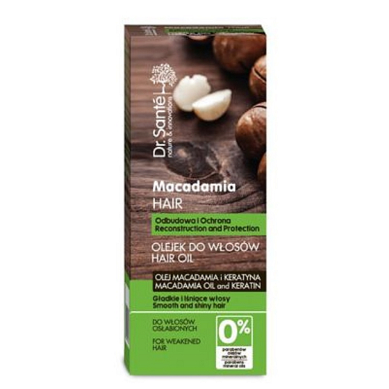 Dr. Santé Macadamia Hair Olej makadamový i keratynowy olej do włosów dla osłabionych 50 ml
