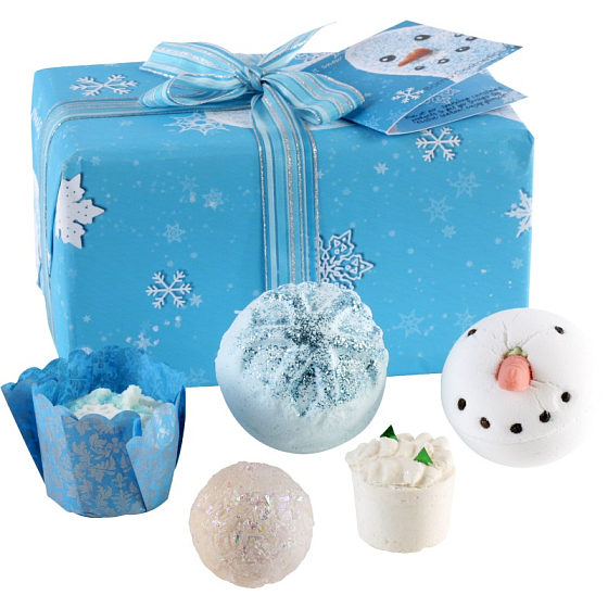Bomb Cosmetics Sníh - Let It Snow balistik 2x160 g + kulička 30 g + špalíček 50 g + špalíček 85 g, kosmetická sada