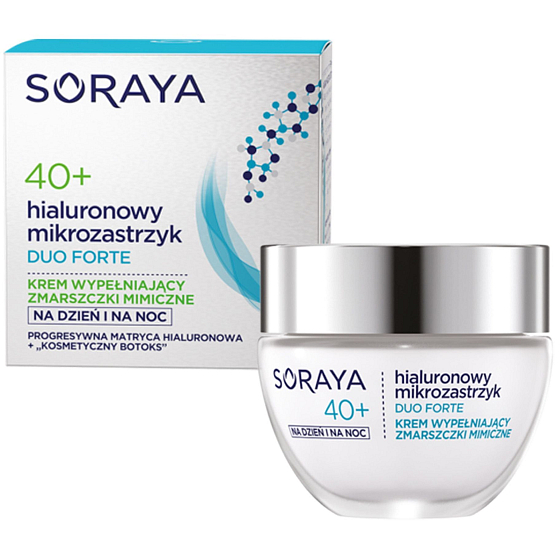 Soraya Hyaluronic Micro-Injection Duo Forte 40+ krém proti vráskám, vyplňující mimické vrásky na den/noc 50ml