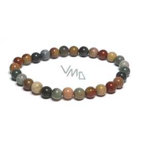 Jaspis Ocean náramek elastický přírodní kámen, kulička 6 mm / 16 - 17 cm, kámen pozitivní energie Jaspis Ocean náramek elastický přírodní kámen, kulička 6 mm / 16 - 17 cm, kámen pozitivní energie