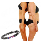 Magnetovec zeštíhlující náramek multicolor elastický přírodní kámen, kulička 8 mm / 16 - 17 cm