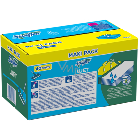 Swiffer Wet Citrus Fresh náhradní vlhčené ubrousky na podlahu 40 kusů Swiffer Wet Citrus Fresh náhradní vlhčené ubrousky na podlahu 40 kusů