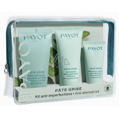 Payot Pate Grise Nettoayante żel do mycia 50 ml + Gel Matifiant Anti-imperfections żel matujący na dzień 30 ml + Charbon Masque maska ​​matująca z węglem 15 ml, zestaw kosmetyczny do skóry mieszanej i tłustej