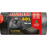Alufix worki na odpady, wyciągane, 33µ, 64 x 69 cm, 60 l, 10 szt.